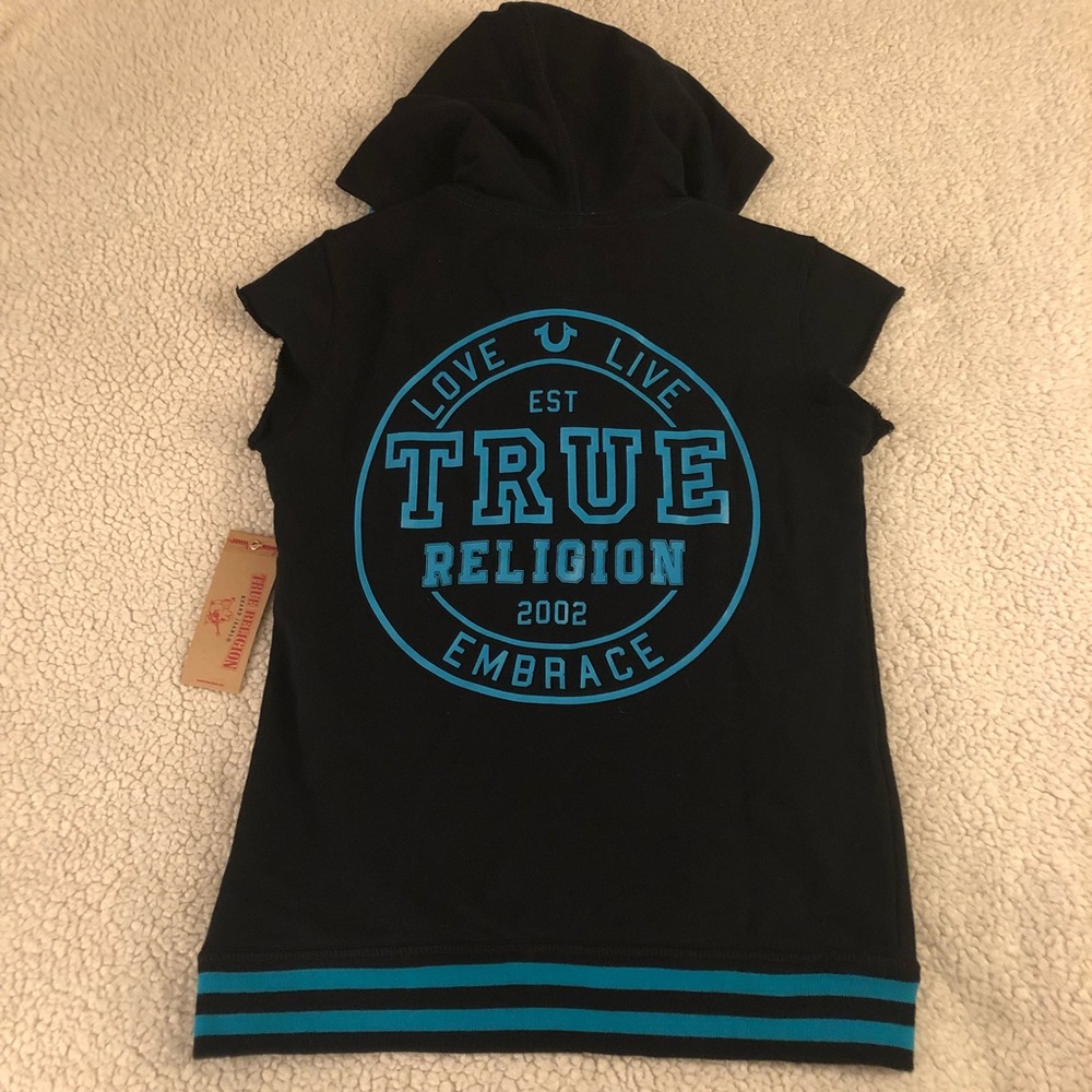 TRUE RELIGION Womens Lace Up Sweatsuit Black - Picture 6 of 8